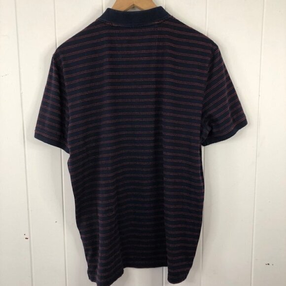 Banana Republic Men's Blue & Red Striped Polo Shirt Large - Picture 2 of 8